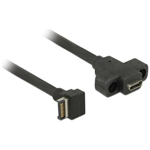 85326 cavo USB 0,45 m USB 3.2 Gen 2 (3.1 Gen 2) USB A USB C Nero - Foto 1