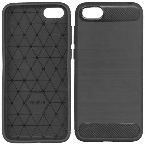 Custodia B-case Tpu Silicone Cover Case Per Huawei Y5 (2018) Carbon Metal Black - Foto 1