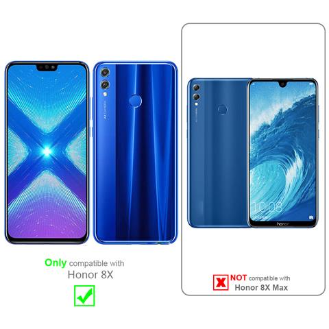 Cadorabo Custodia Compatibile Con Honor 8x In Lilla Scuro Fiore - Coperchio Protettivo In Design Floreale Con Chiusura Magnetica, Funzione Stand E Slot Per Carte - Foto 2