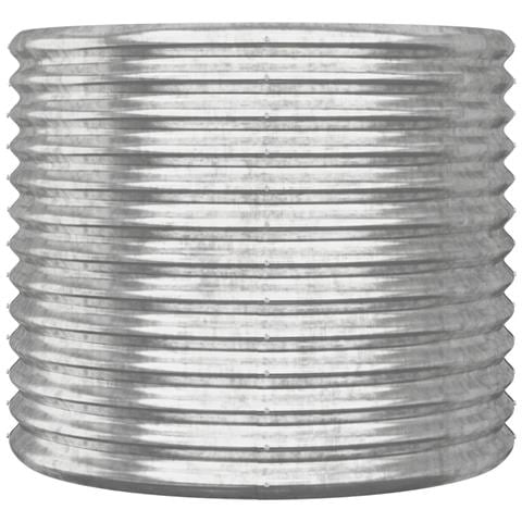 Vaso Giardino Acciaio Verniciato a Polvere 80x80x68 cm Argento - Foto 2