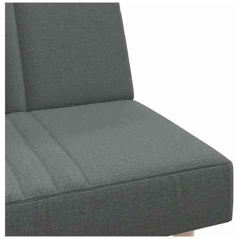 Divano Letto Grigio Scuro In Tessuto - Foto 2