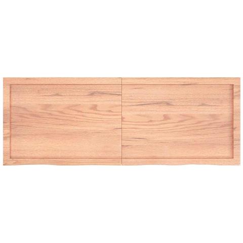 Ripiano Muro Marrone 140x50x (2-4) cm Massello Rovere Trattato - Foto 2