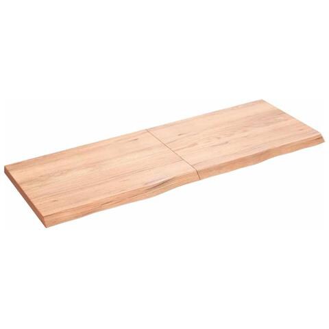 Ripiano Muro Marrone 140x50x (2-4) cm Massello Rovere Trattato - Foto 1