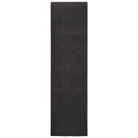 Tappeto In Sisal Per Tiragraffi Nero 80x300 Cm - Foto 1