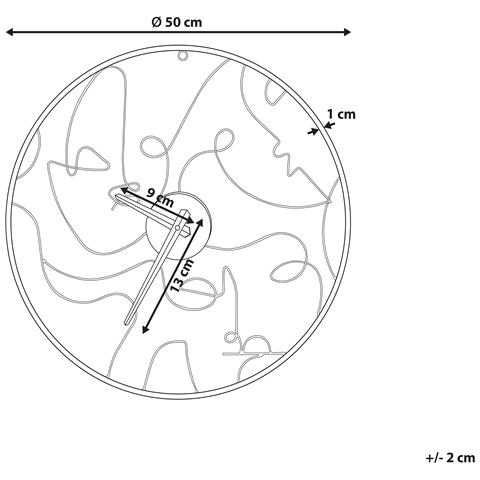 Orologio Da Parete Menton 50 Cm Metallo Nero - Foto 5