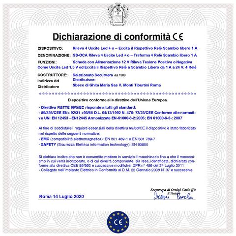 Circuito Trasforma 4 Uscite Led A 4 Uscite Relè Scambio Libero 1 A X 24 V Rileva Tensione Positiva O Negativa Da 1,5 A - Foto 2