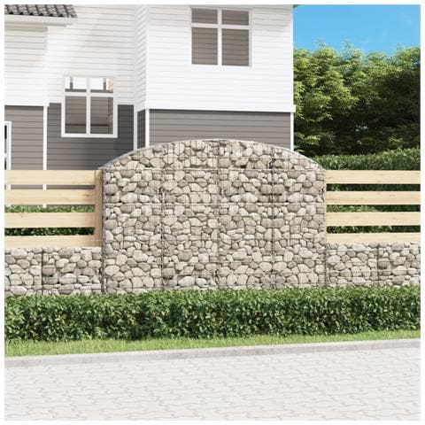 Cesto Gabbione Ad Arco 200x30x140/160 Cm Ferro Zincato - Foto 1