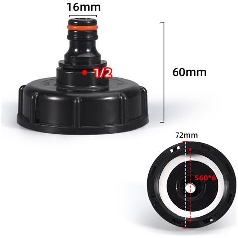 Adattatore Rubinetto Per Contenitori Ibc  1/2 Pollice - Foto 5