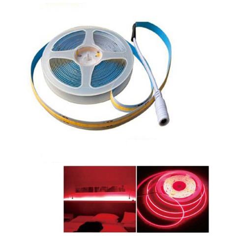 Striscia Cob Led Adesiva 5m Luce Rossa 75w Tagliabile Flessibile Cob320 12v - Foto 1