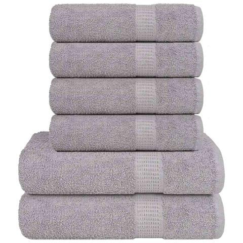 Set Asciugamani 6 Pz Grigio 360 Gsm 100% Cotone - Foto 1