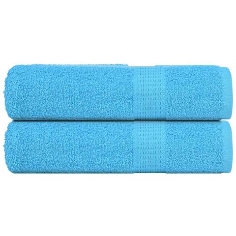 Asciugamani Bagno 2 Pz Turchesi 100x150 Cm 360 G /m 100% Cotone - Foto 1