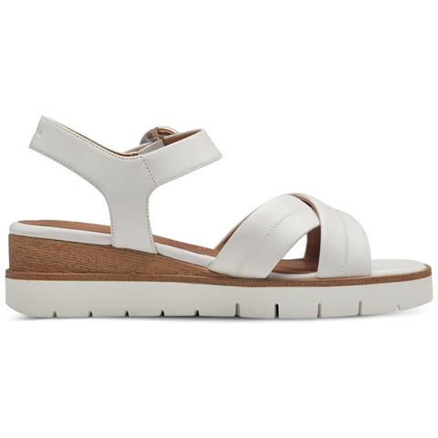 White Leather Casual Open Sandals Sandali Pelle Scarpe Donna Bianco Eu 39, 1-28202-42 117 - Foto 3