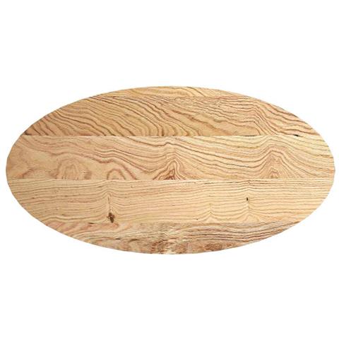 Piano Per Tavolo 120x60x4 Cm In Rovere Massello Ovale - Foto 2