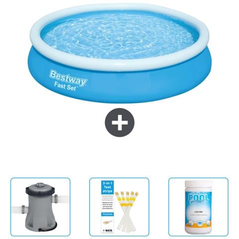 Piscina Fuori Terra - In Giro - 366x76 Cm - Blu - Include Accessori Coordinati Cb37 - Foto 1