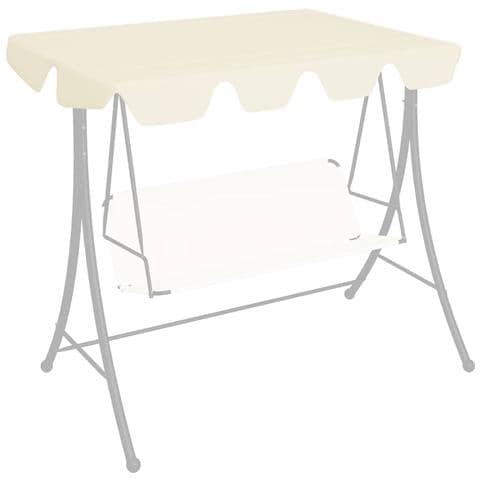 Baldacchino Per Dondolo Giardino Crema 150/130x105/70 Cm - Foto 7