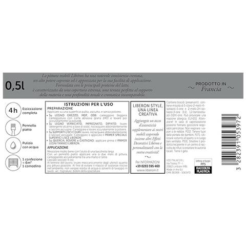 Liberon - Pittura Mobili A Base Di Caseinaopaco Profondo Grigio Sasso 500ml - Foto 3