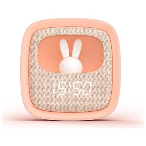 Sveglia Per Bambini Ricaricabile Usb-c 3 Allarmi Con Luce Notturna In Silicone, Rosa - Foto 1