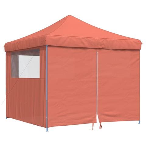 Tendone per Feste Pieghevole Pop-Up con 4 Pareti Terracotta - Foto 1