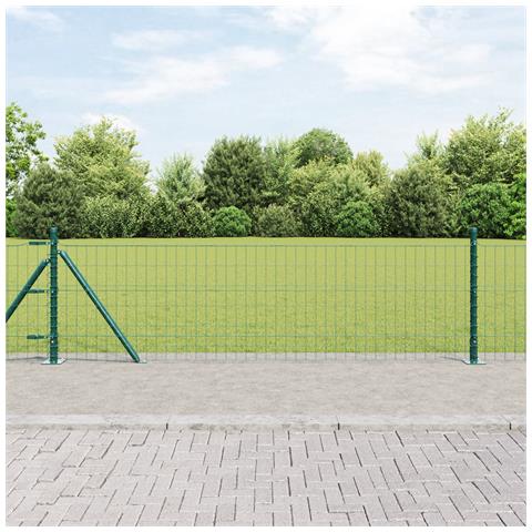 Recinzione Euro con Base in Calcestruzzo 50 x 0,4 m Verde Rete - Foto 2