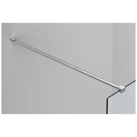 Box Doccia Parete Walk In 80 Cm H 200 Cm Cristallo Temperato Trasparente 8mm Profilo Satinato Melany - Foto 3