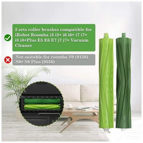 Set Di 4 Coppie Di Spazzole Principali Di Ricambio Compatibili Con Irobot Roomba Serie I7/i7+ /i7 Plus E5 E6 E7 - Foto 7