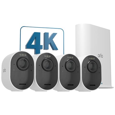 Ultra 2 Telecamera di Sorveglianza esterno, set da 4 bianco - Foto 1