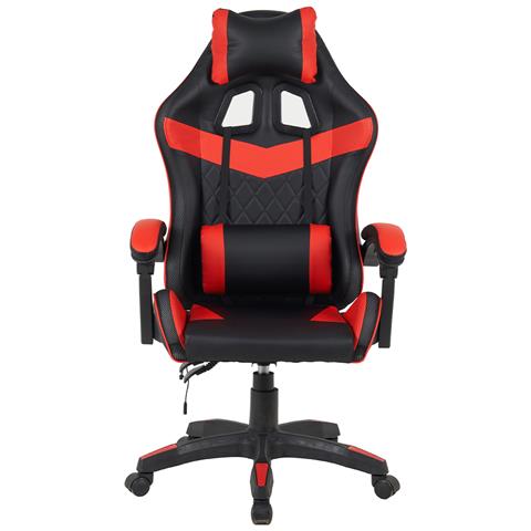 Sedia Gaming Da Scrivania Rosso E Nera Con Led Rgb Altezza Regolabile 106-116cm - Foto 6