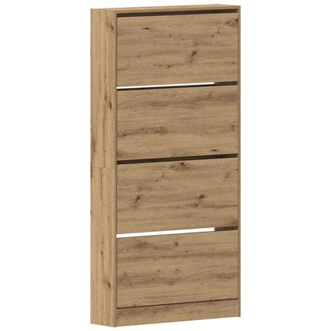 Armadio per Scarpe rovere artigianale 80 x 21 x 163.5 cm - Foto 1