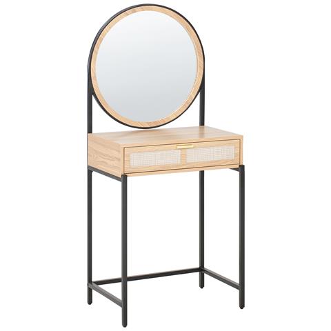 Tavolo Da Toeletta Con Specchio Cassiar Marrone Chiaro - Foto 2