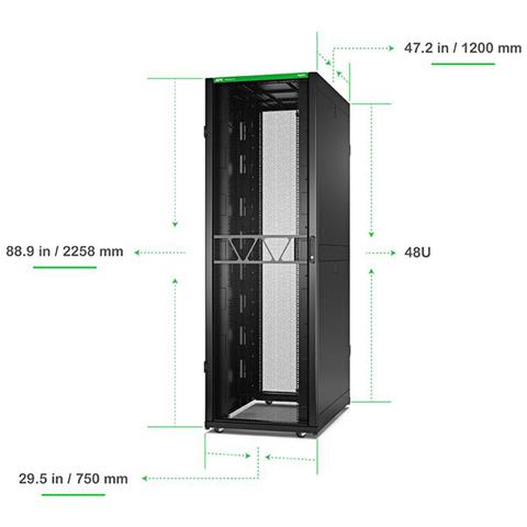 AR3357B2 rack 48U Rack indipendenti Nero - Foto 2