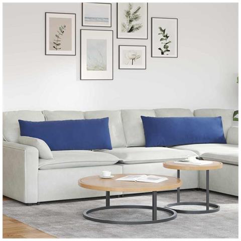 Cuscini da Divano 2 pcs Blu Polizia 120 x 40 cm - Foto 2