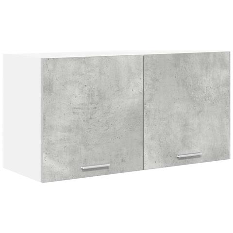 Armadio pensile con porta Riga Grigio cemento 80 x 31 x 40 cm - Foto 1