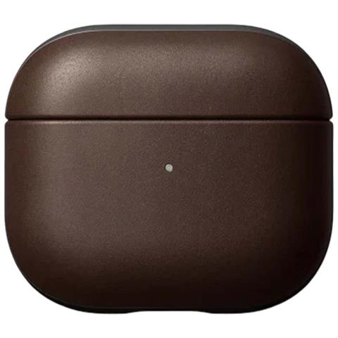 Custodia Per Airpods 4 Modello Modern Leather Antishock, Marrone Scuro - Foto 5