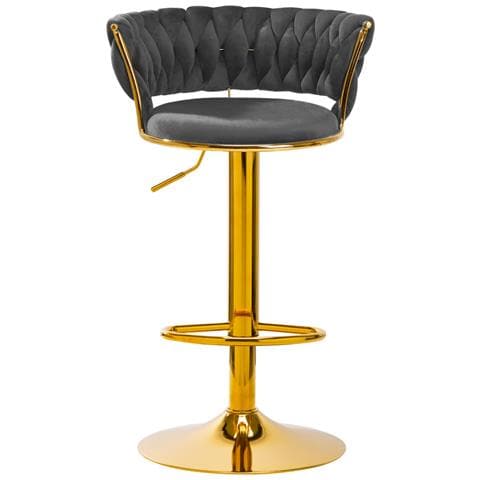 sgabello da bar QS-B313a velluto grigio - Foto 2