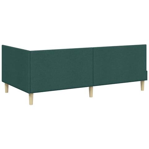 Struttura Letto Angolare con Materasso 2 pcs Verde Tessuto - Foto 9