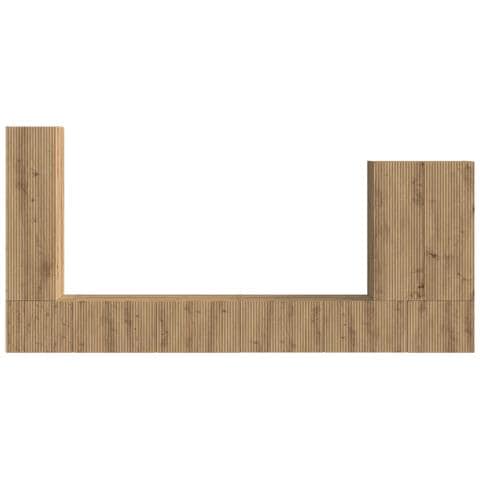 Set di Mobiletto da TV a Parete 6 pcs Rovere artigianale - Foto 9