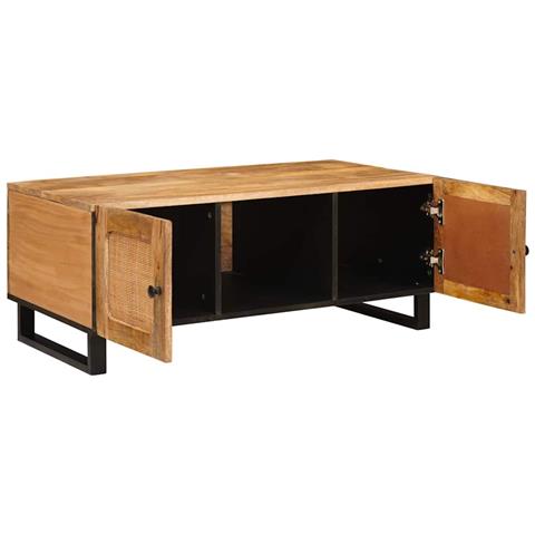 Tavolino da salotto Rovere artigianale 100 x 54 x 40 cm - Foto 2