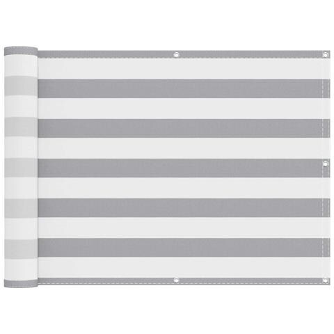 Schermo da balcone Grigio chiaro e bianco 75 x 500 cm - Foto 1