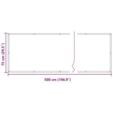 Schermo da balcone Grigio chiaro e bianco 75 x 500 cm - Foto 8