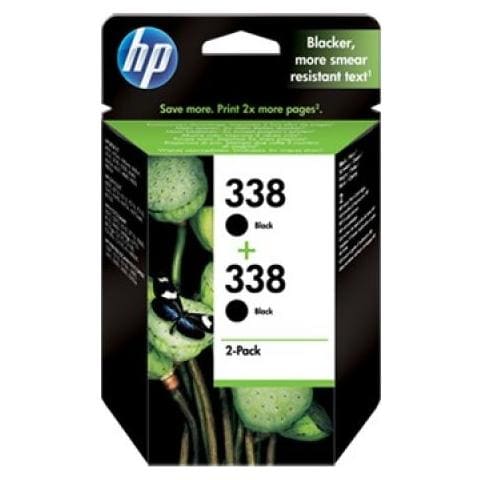 CB331EE Cartuccia Ink Originale 338 Nera per HP DesignJet 6520/6540D Capacità 480 Pagine Confezione 2 pezzi - Foto 2