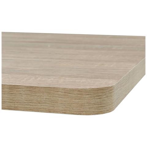 Tavolo Bistrot Mdf E Acciaio Quadrato 80x80x75 Cm Color Rovere - Foto 2