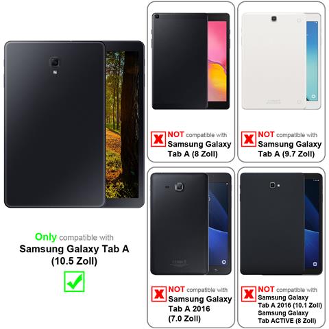 Cadorabo Custodia Per Tablet Compatibile Con Samsung Galaxy Tab A (10.5"" Zoll) T590 In Nero Satin - Coperchio Protettiva Ultra Sottile Con Funzione Auto Wake Up E Stand - Foto 11