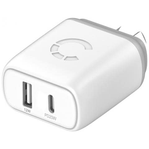 Powerplus 32w Usb-c Pd Dual Port Wall Charger - Eu White - Foto 1