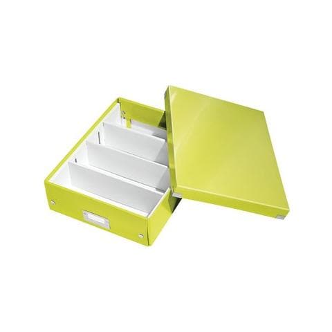 Scatola Archivio Click & Store A4 28X10X37 cm Verde Metallizzato - Foto 5