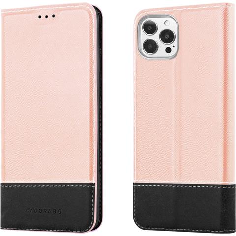 Custodia Compatibile Con Apple Iphone 13 Pro In Oro Rosato Nero - Coperchio Protettiva Con Chiusura Magnetica, Funzione Stand E Tasca Per Le Carte - Foto 8