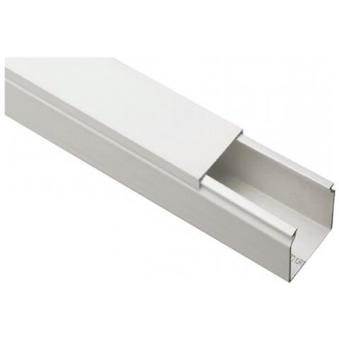 Canale Portacavi Con Coperchio 80x40 Bianco Barra 2 Metri - Eccp8040b - Foto 1