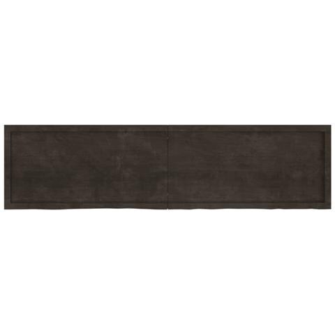 Piano Tavolo Marrone 200x50x (2-4) cm Rovere Massello Trattato - Foto 2