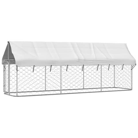 Gabbia per Cani da Esterno con Tetto 400x100x150 cm - Foto 1