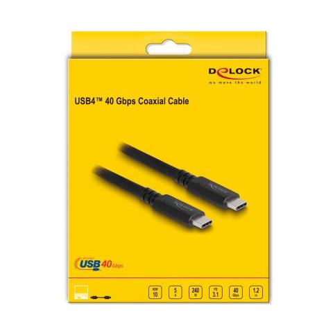 80009 Cavo Usb 1,2 M Usb4 Gen 3x2 Usb C Nero - Foto 3