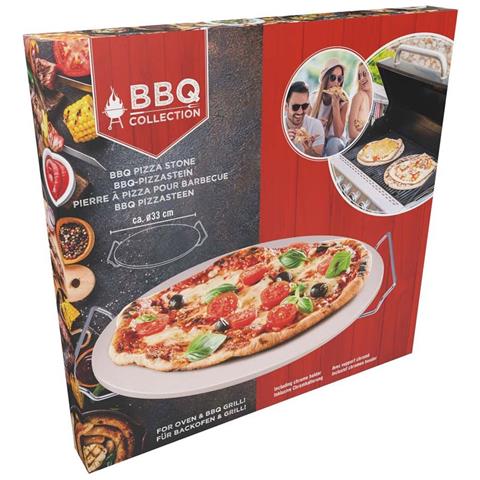 Pietra Refrattaria Per Pizza E Pane Diametro 33 Cm Tonda Con Maniglie Cromo - Foto 5